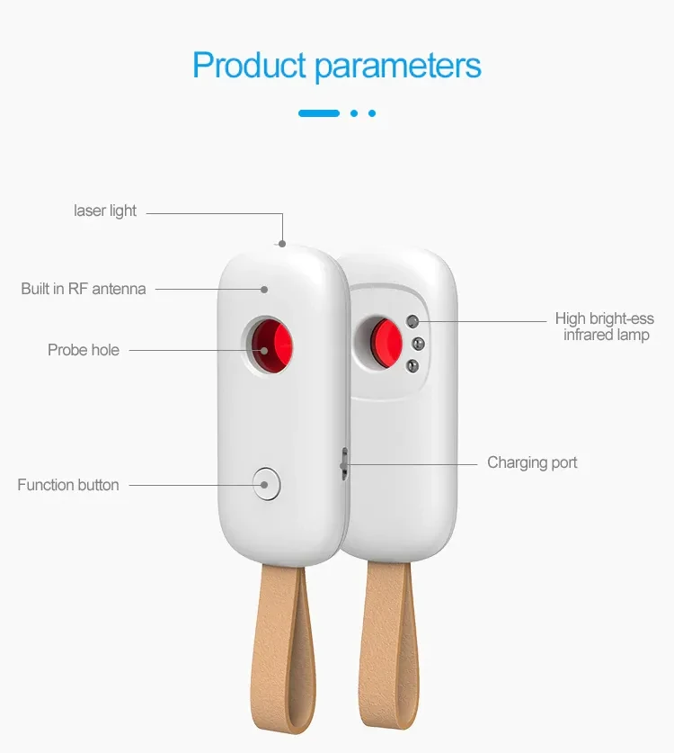 Detector Anti-Sneak Camera Anti-Eavesdropping Monitoring Wireless