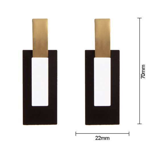 Ins Style Simple Geometric Long Earrings Europe and America