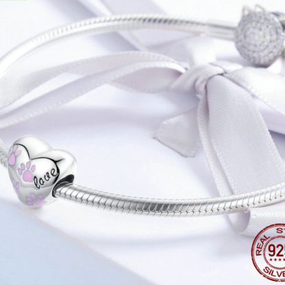 S925 cute pet imprint pendant