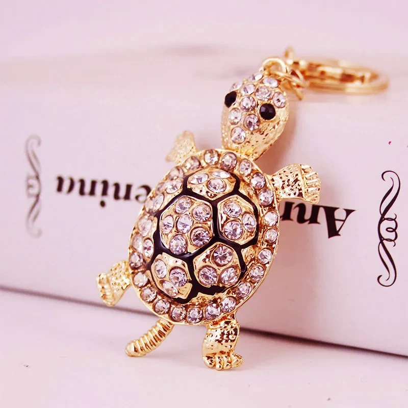 Tortoise car keychain metal pendant