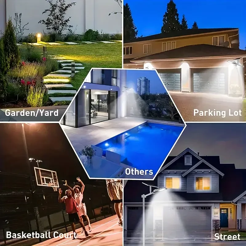 350 LED Powerful Outdoor Solar Street Light - 6500K IP65 Waterproof Street Light for Garage, Garden, and Terrace