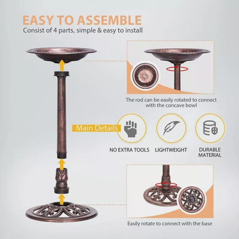 Bird baths Antique Style Decoration Standing