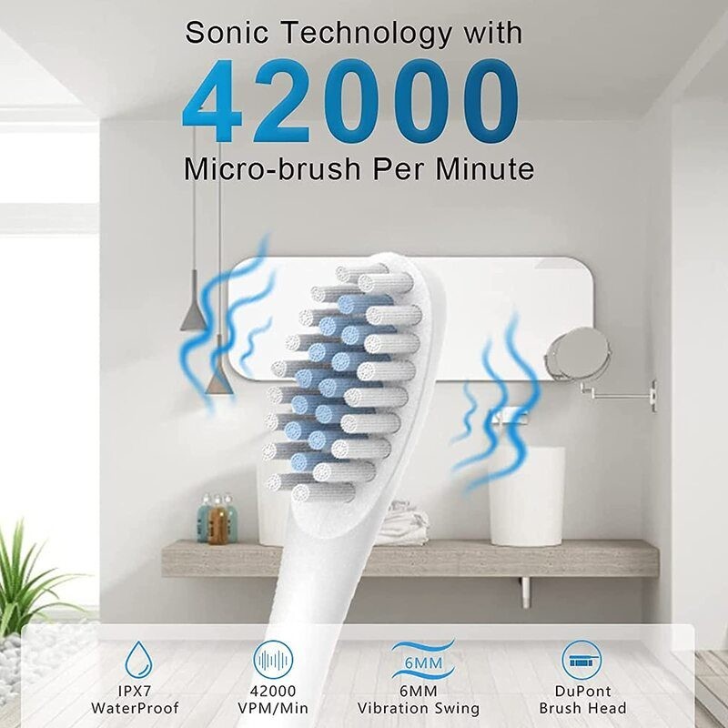 Rechargeable Sonic Electric Toothbrush White