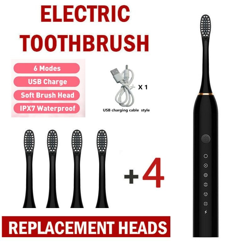 Rechargeable Sonic Electric Toothbrush Black