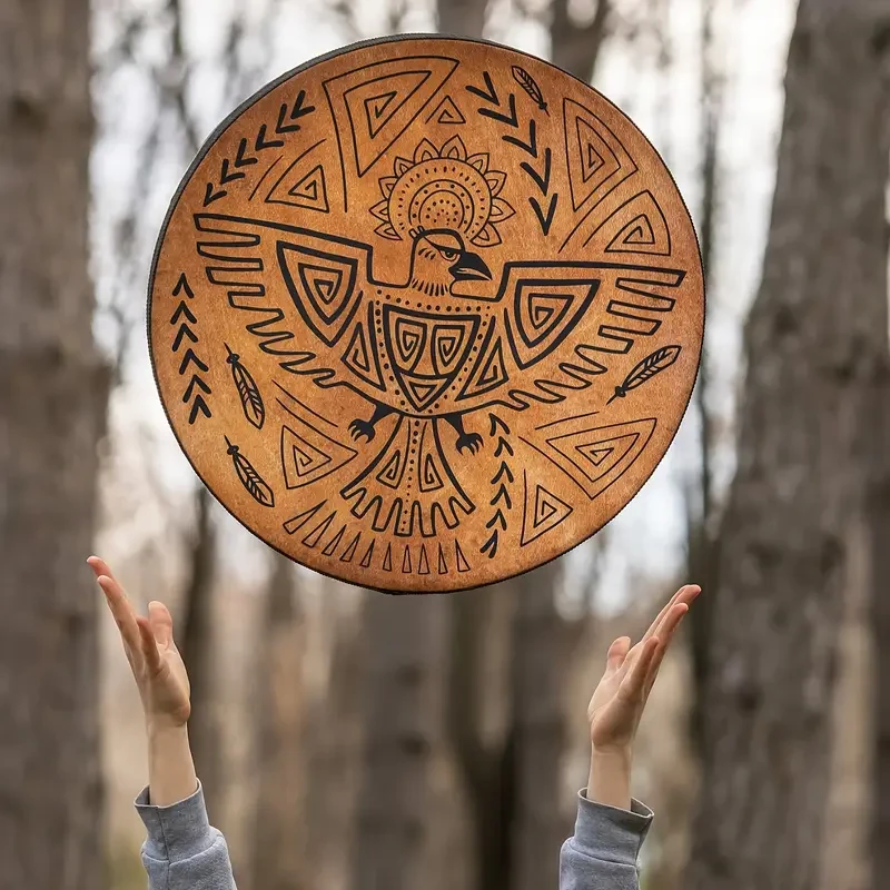 VMONKE 10-Inch Sacred Shamanic Bird Hand Drum Kit