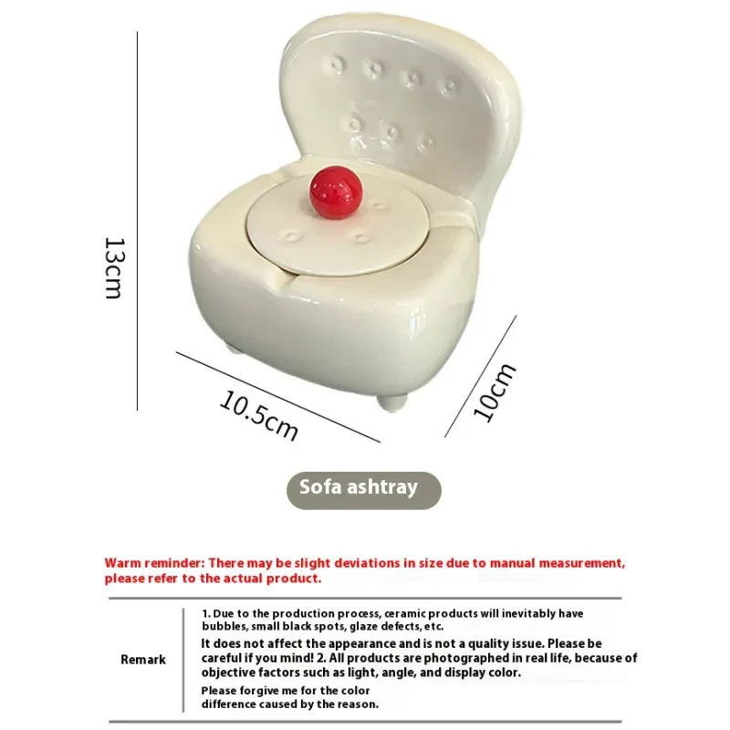 Household Living Room Light Luxury With Lid Prevent Fly Ash Ashtray