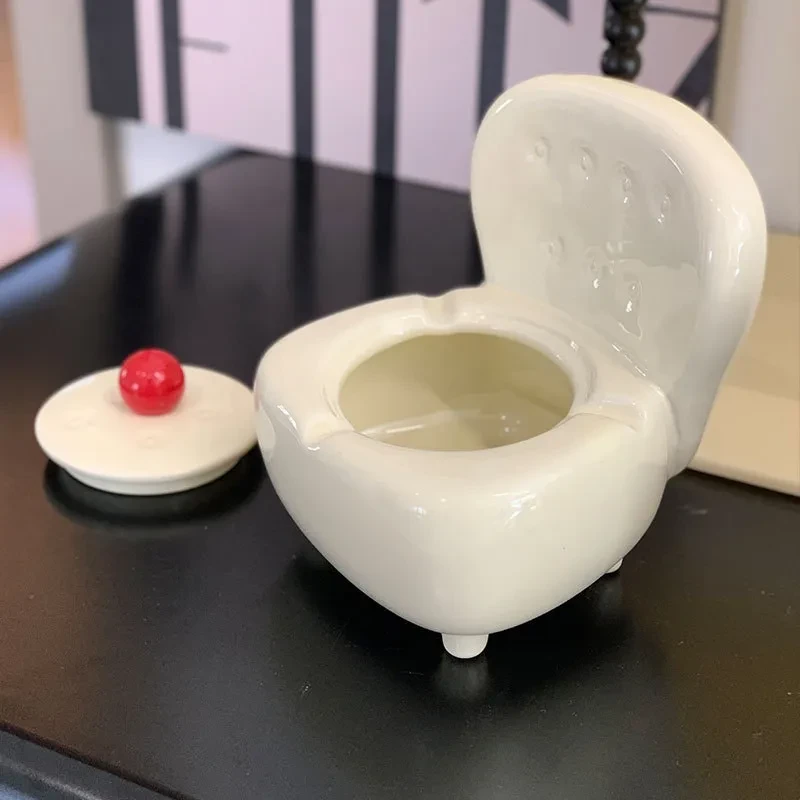 Household Living Room Light Luxury With Lid Prevent Fly Ash Ashtray