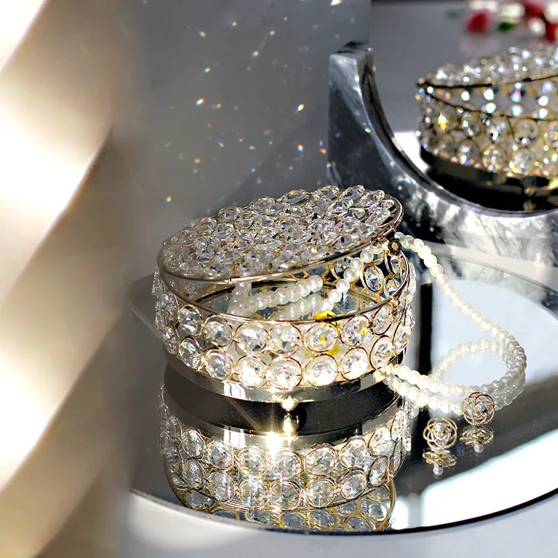 Light Luxury Jewelry Box High-grade Crystal Glass Transparent Exquisite Box