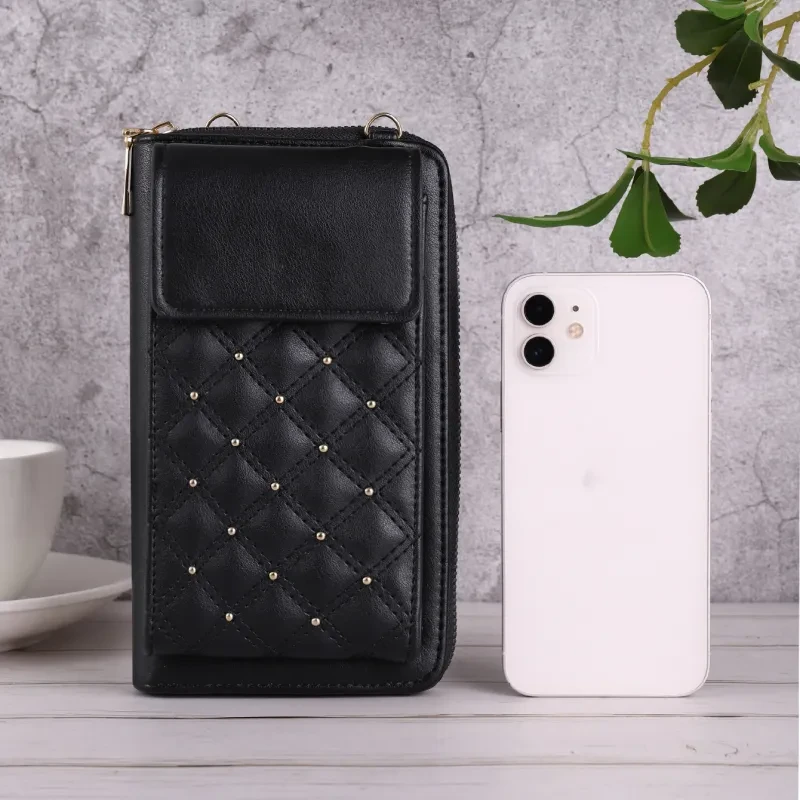 Fashion All-match Mobile Phone Bag Classic Style Rhombus Light Luxury