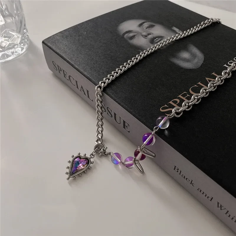 Color Bead Stitching, Light Luxury, Niche Cold Wind Personality Temperament Pendant