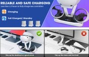 PS5 VR2 Controller Charging Dock Headset Stand,Wireless Charging Station