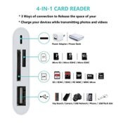 4 in 1 Lightning to USB SD Camera Card Reader Adapter