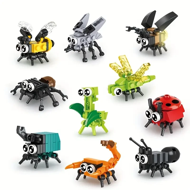 A Set of 10 Insect Building Blocks