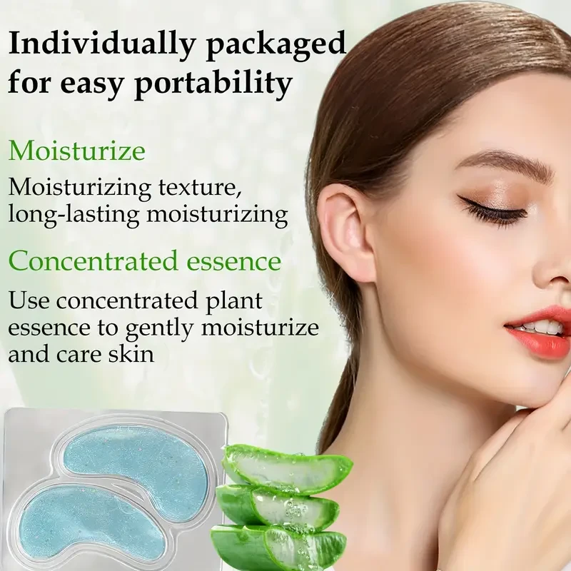 Xioimy 24-Pack Aloe Vera Eye Masks for Deep Moisturizing and Skin Tightening