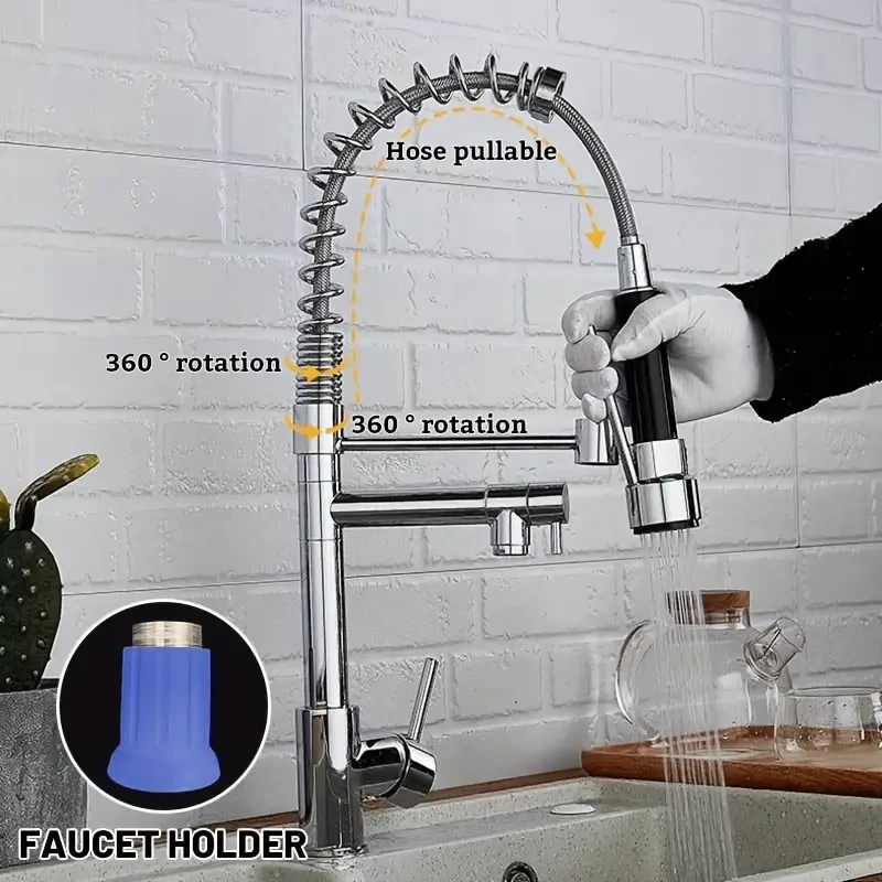 DEMANKE Modern Kitchen Faucet with Dual Nozzles