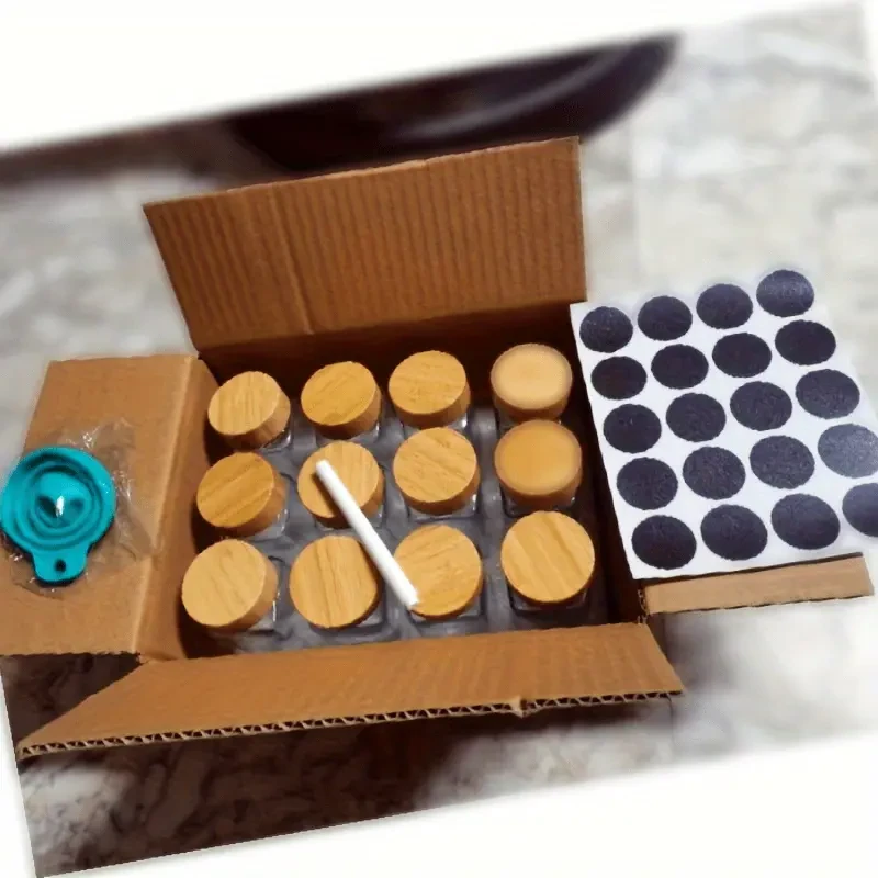 12pcs LDQ Glass Spice Jars