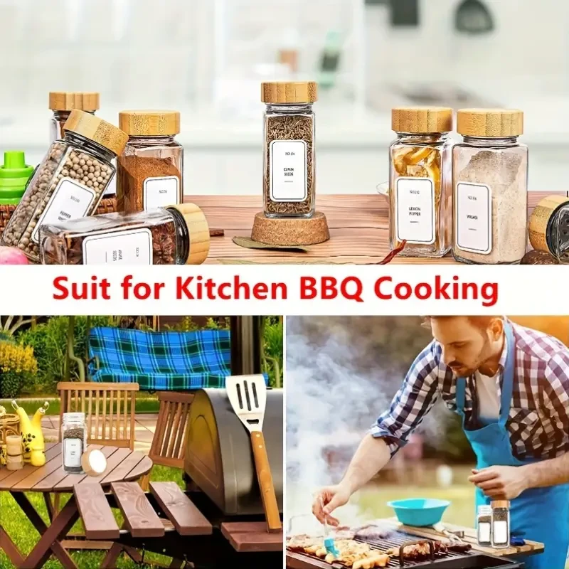 12pcs LDQ Glass Spice Jars