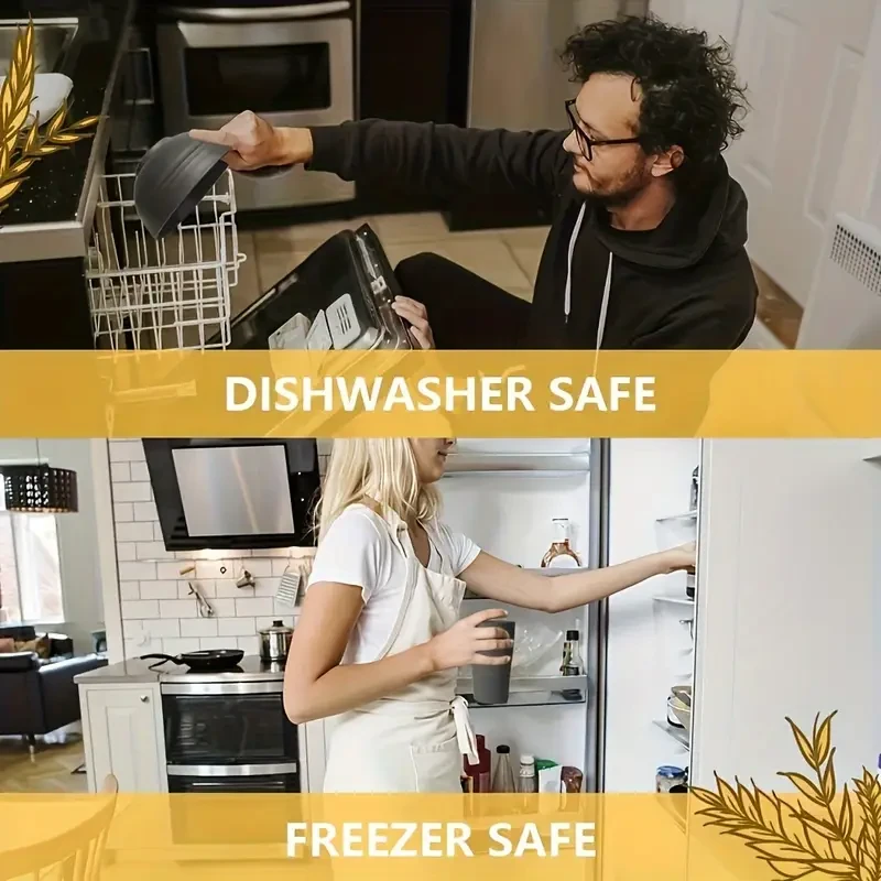 16pcs Wheat Straw Dinnerware