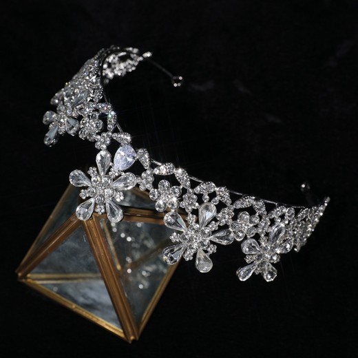 Zircon Crown Hair Accessories Bridal Wedding Makeup