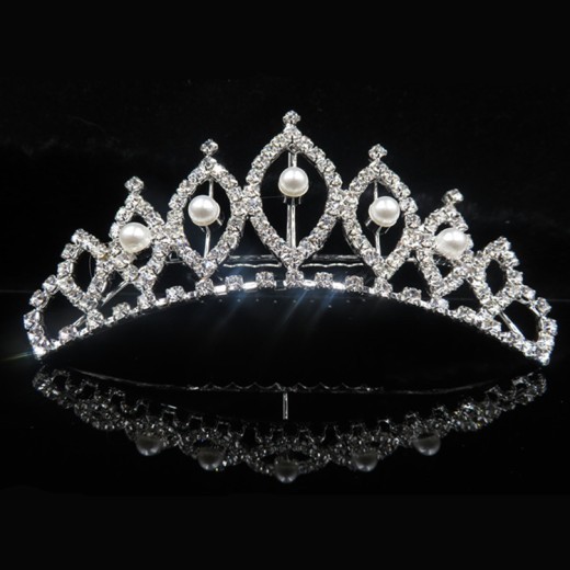 Bridal Hair Comb Decorative Hair Clip Tiara Rhinestone Crown