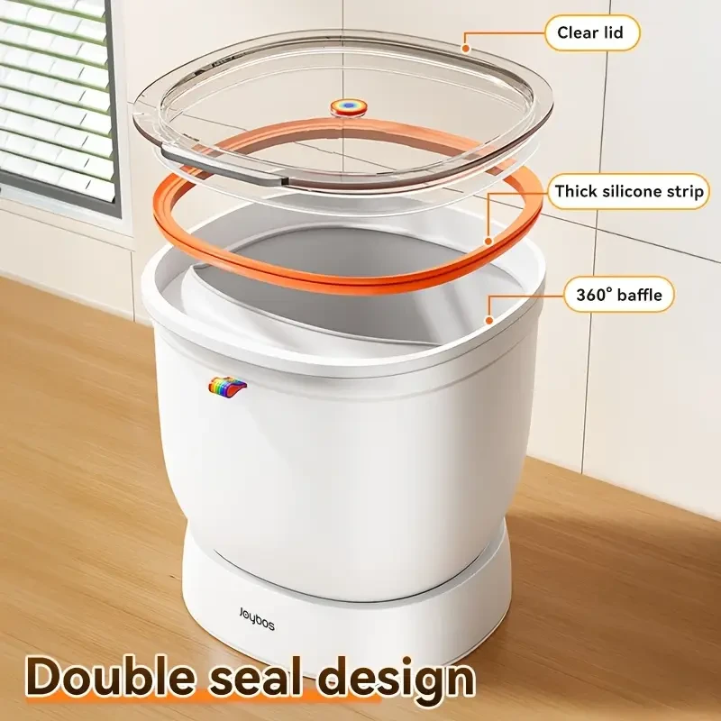 JOYBOS 5.9KG Gravity-Fed Rice Storage Container with Rotating Dispenser