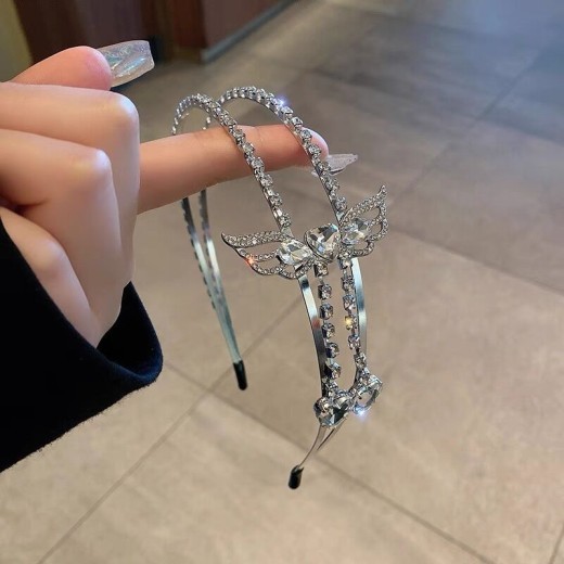 Hollow Butterfly Rhinestone Headband Fairy