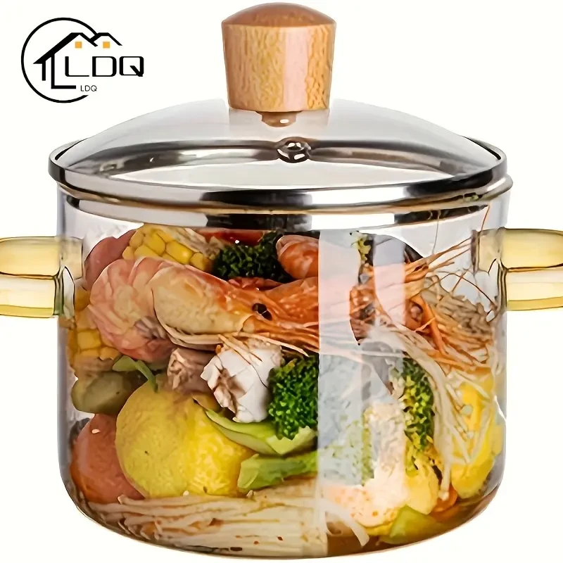 LDQ 1.5L Heat-Resistant Glass Simmer Pot