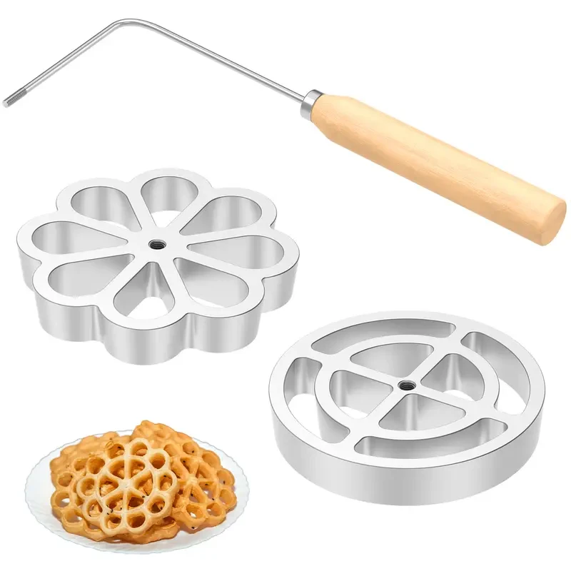 Aluminum Rosette Iron Molds Set with Handle