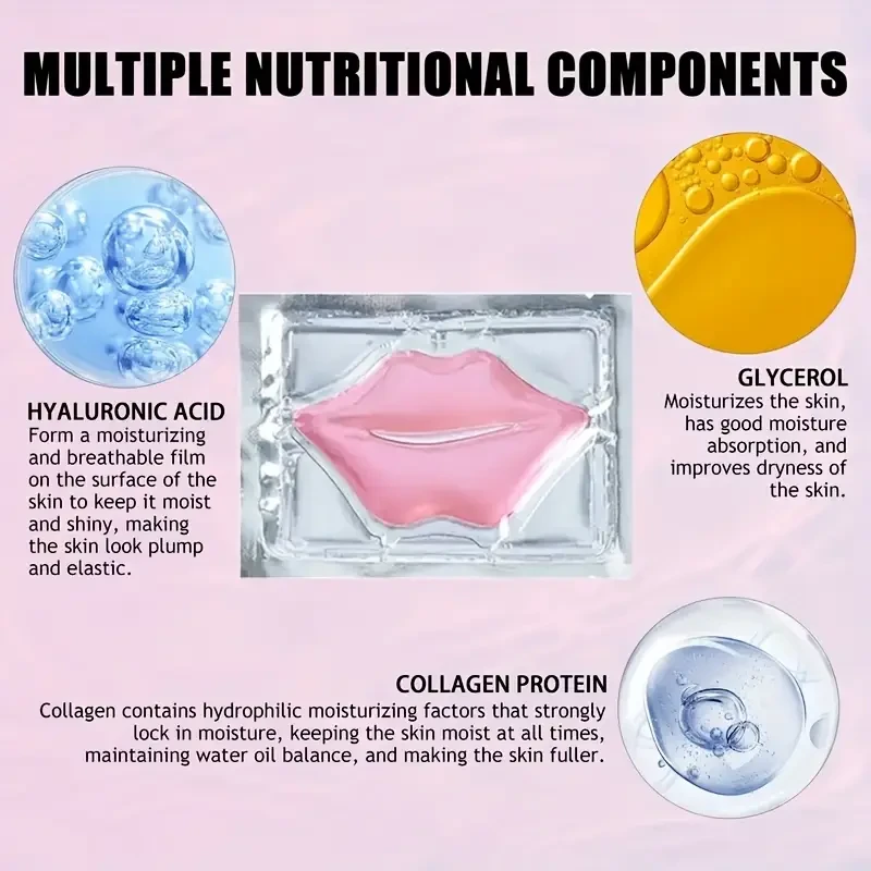20pcs Collagen Crystal Lip Mask Moisturizes Dry Lips