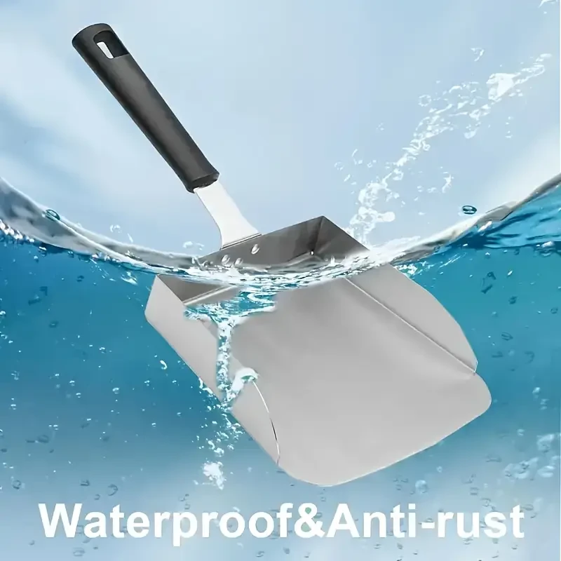 SHAON Extra Large Stainless Steel Food Mover with Flat Bottom