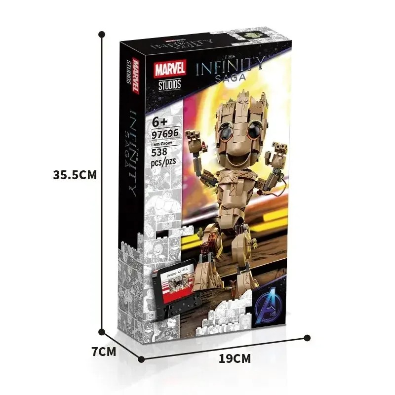 Marvel Groot Little Treeman Puzzle - Cute Cartoon Building Blocks Toy