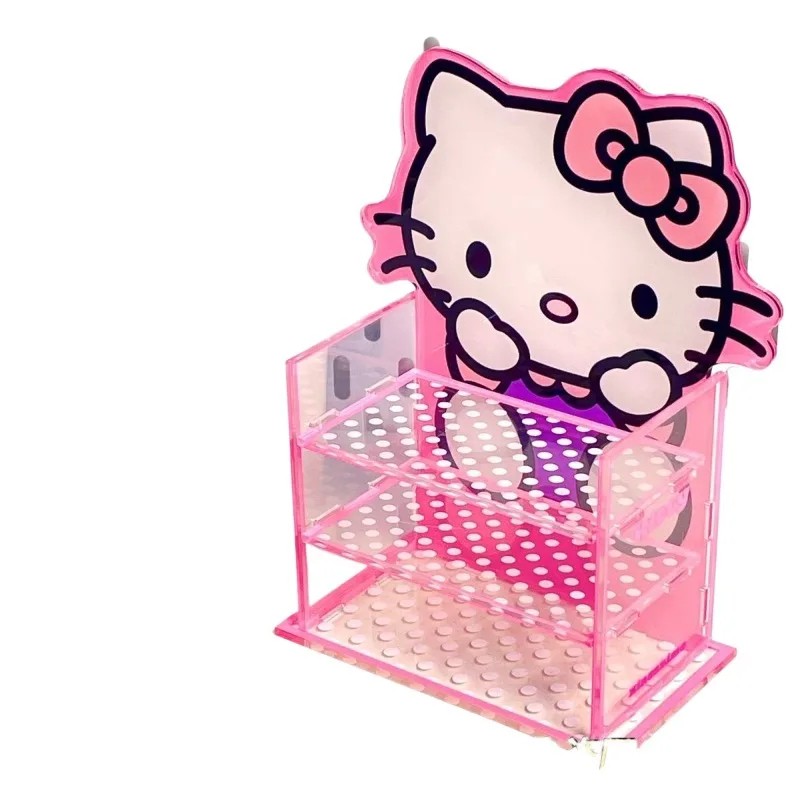 Sanrio Hello Kitty 3-Tier Acrylic Display Stand - Durable Transparent Storage Rack