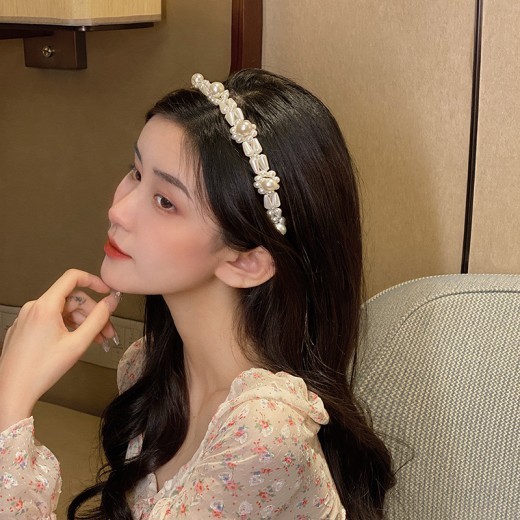 Women's Retro Super Fairy Crystal Pearl Headband