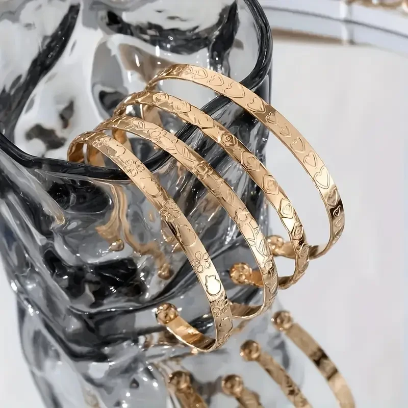 2025 New 4pcs 18k Golden-plated Exquisite Couple Bracelet