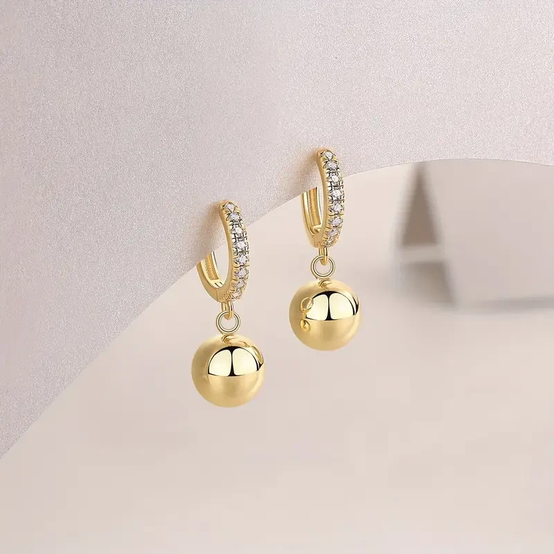 1 Pair of Moissanite Earrings 925 Sterling Silvery Women's Earrings