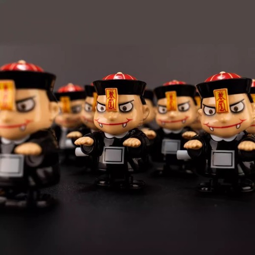 Chinese Zombie Doll Walking Shaking Head Halloween Trick