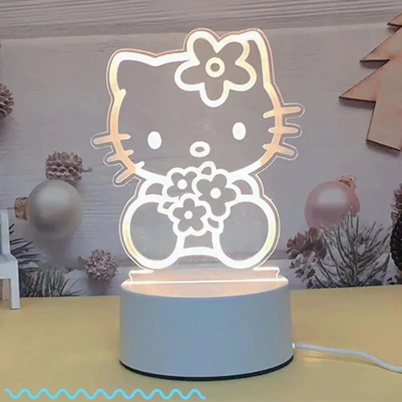 Hello Kitty Cinnamoroll Cartoon Night Light - Creative Bedside Decoration