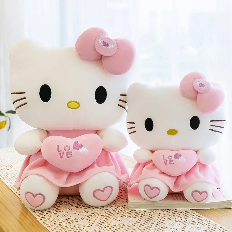 23cm Kawaii Anime KT Cat Plush Doll - Sanrio KT Cat Plush Toy