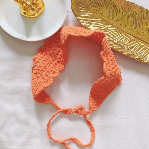 Women Woolen Yarn Handmade Hollow Headband Sports Headband