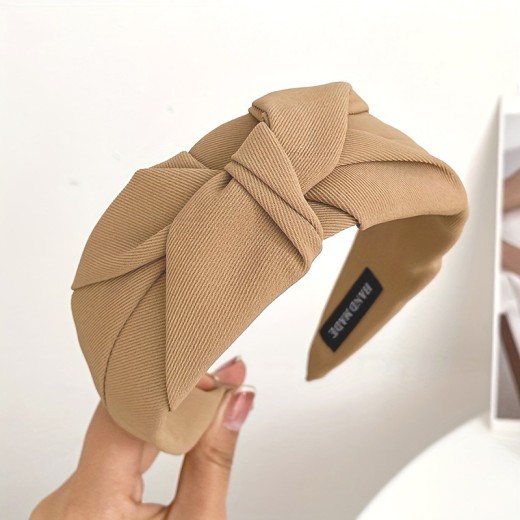 French Retro Fabric Crossed Headband