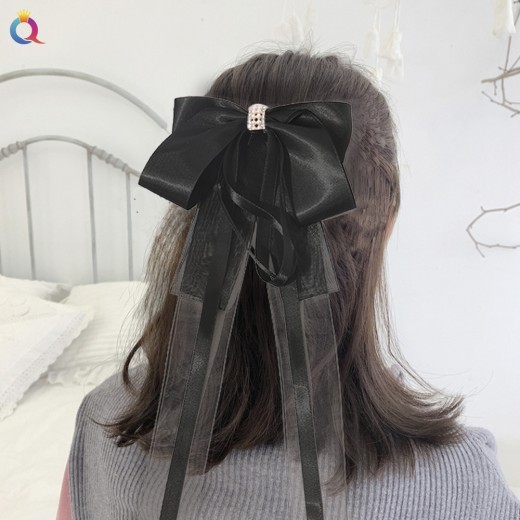 Ancient Style Han Chinese Clothing Extra Long Hair Band Ribbon Bowknot Super Fairy Tassel Hairpin Headdress Handmade Hair Accessories