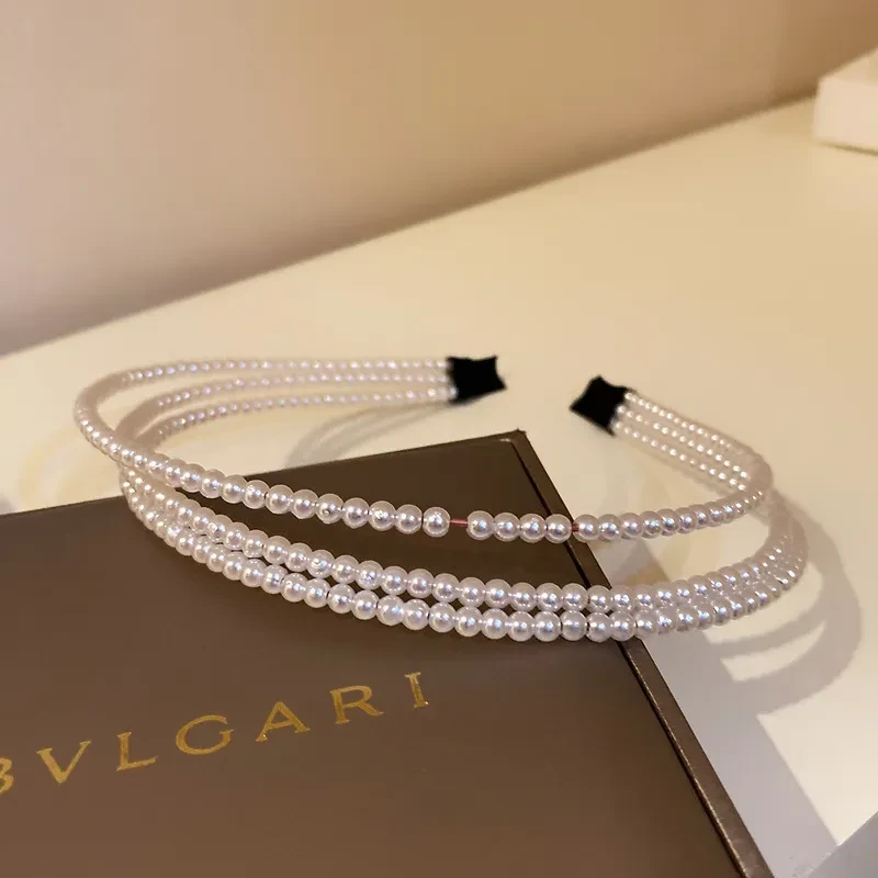 Korean Multi-layer Pearl Headband Is Elegant And Super Fairy Light