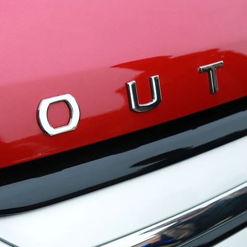 Front letter car sticker label