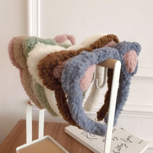 Cute Lambswool Cat Ears Hair Band Female