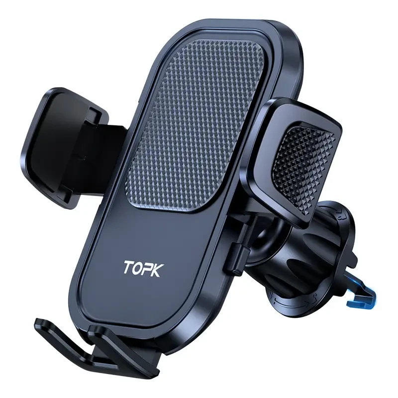Car Phone Holder Mount - TOPK 360 Rotation Phone Mount with Hook Clip for Car Air Vent