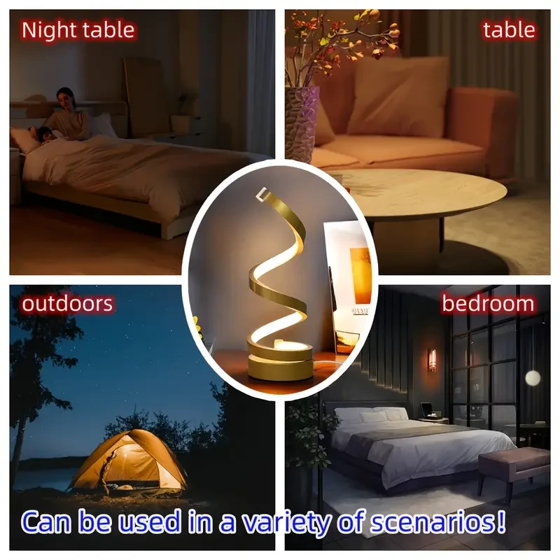 1pc Spiral Lamp - Versatile USB Lamp for Office, Bedroom, and Living Room