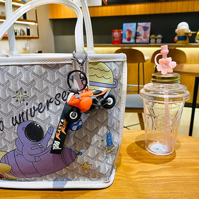 Lovers Mini Motorcycle Cartoon Cute Keychain