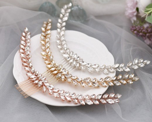 Simple Wind Angel's Wings Hair Ornaments Bride's Headdress Diamond Hair Combs
