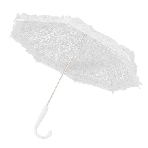 Lace Umbrella White Bridal Wedding Embroidery Umbrella Dance Decorated Umbrella for Stage Performance