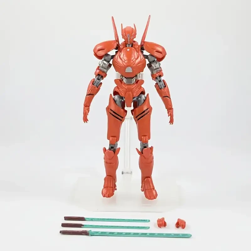 1pc Poseable Robot Model with Interchangeable Accessories, Made of PVC
